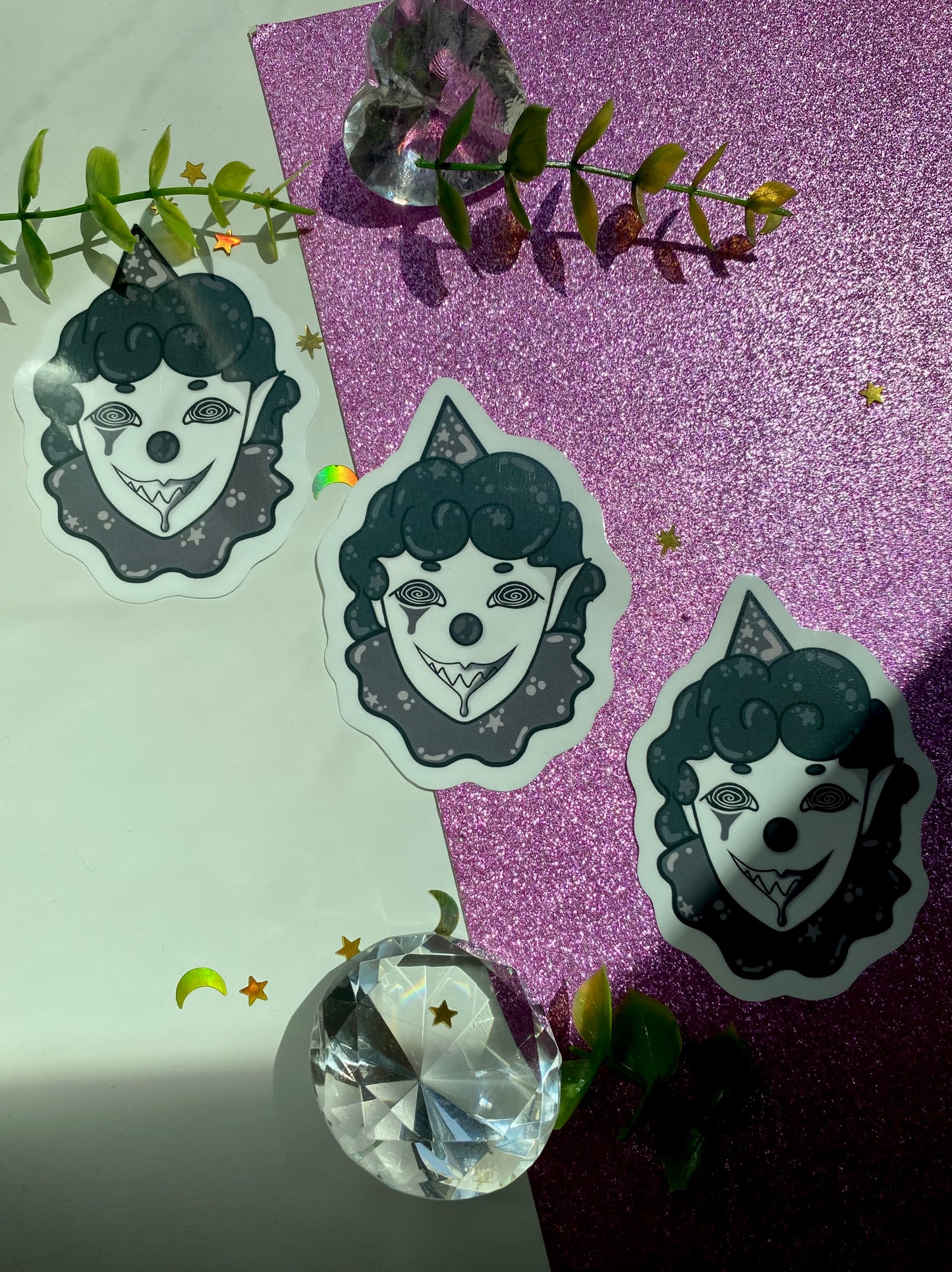 Creepy Clown Head Sticker